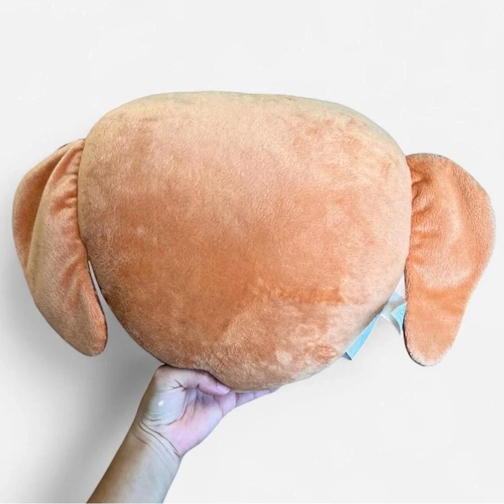 Brown golden doodle Dog Face‎ Plush Pillow
